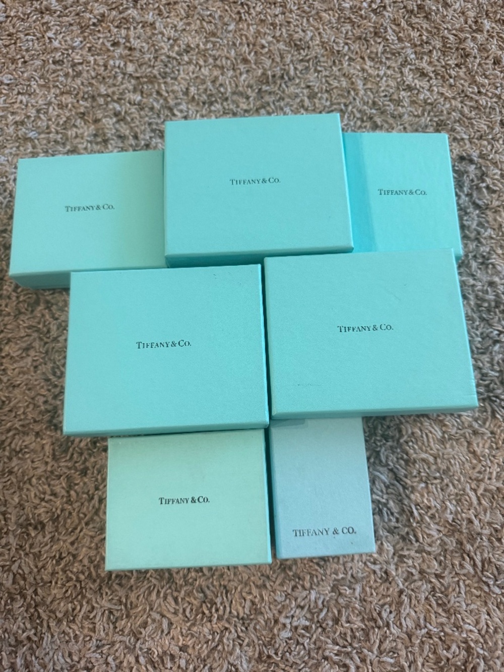 7 Tiffany and co boxes